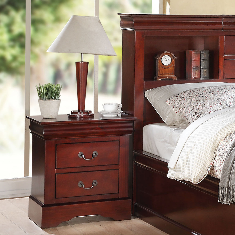 ACME Nightstands & Side Tables - ACME Louis Philippe III Nightstand, Cherry