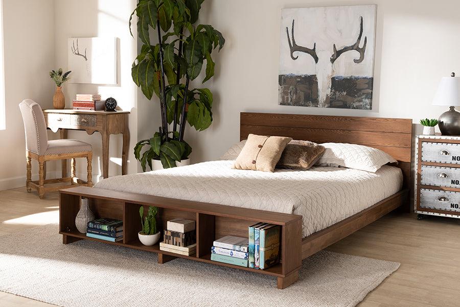 Wholesale Interiors Beds - Regina King Storage Bed Ash walnut