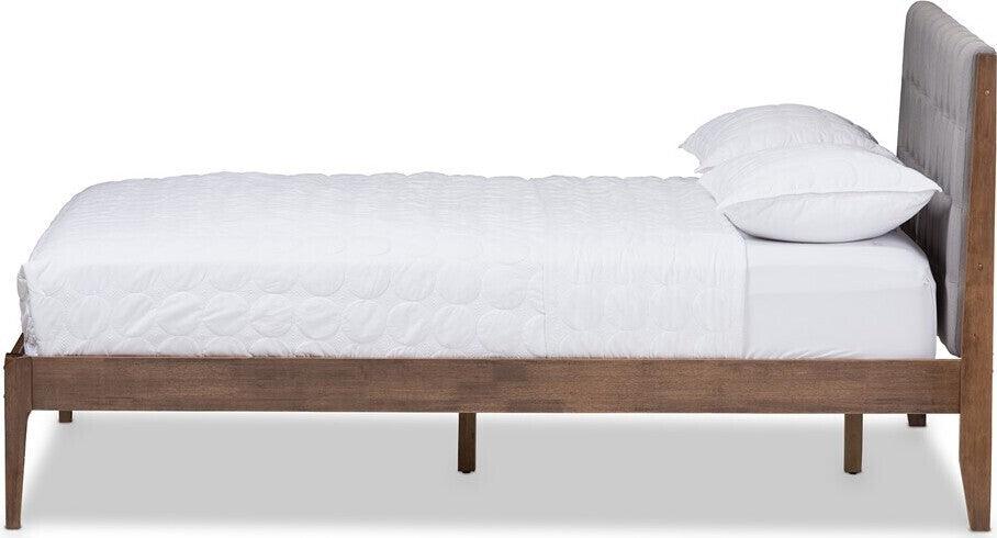 Wholesale Interiors Beds - Clifford Queen Bed Light Gray & Brown