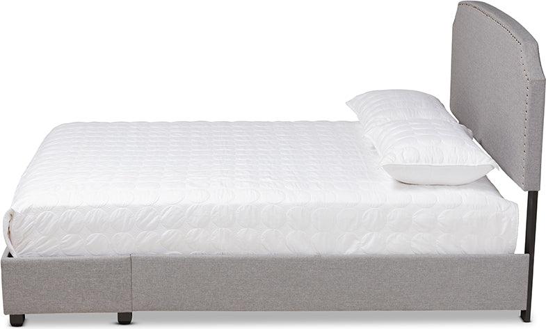 Wholesale Interiors Beds - Larese King Storage Bed Light Gray & Black