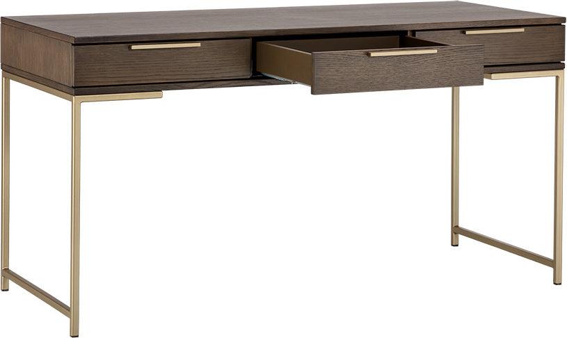 SUNPAN Desks - Rebel Desk - Gold - Raw Umber