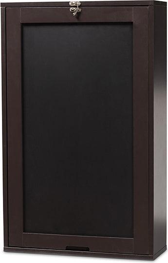 Wholesale Interiors Desks - Millard Modern and Contemporary Dark Brown Finished Wood Wall-Mounted Folding Desk