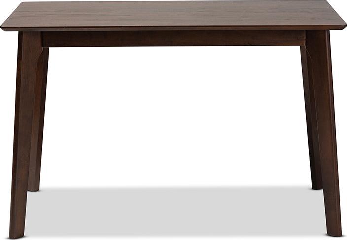 Wholesale Interiors Dining Tables - Seneca Modern and Contemporary Dark Brown Finished Wood Dining Table