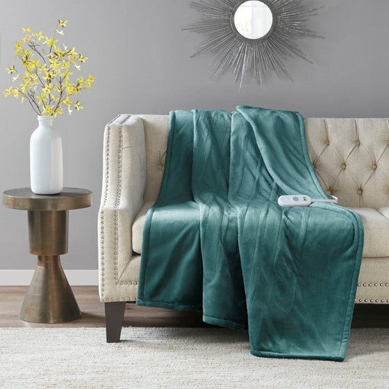 Olliix.com Heated Blankets - Throw Teal