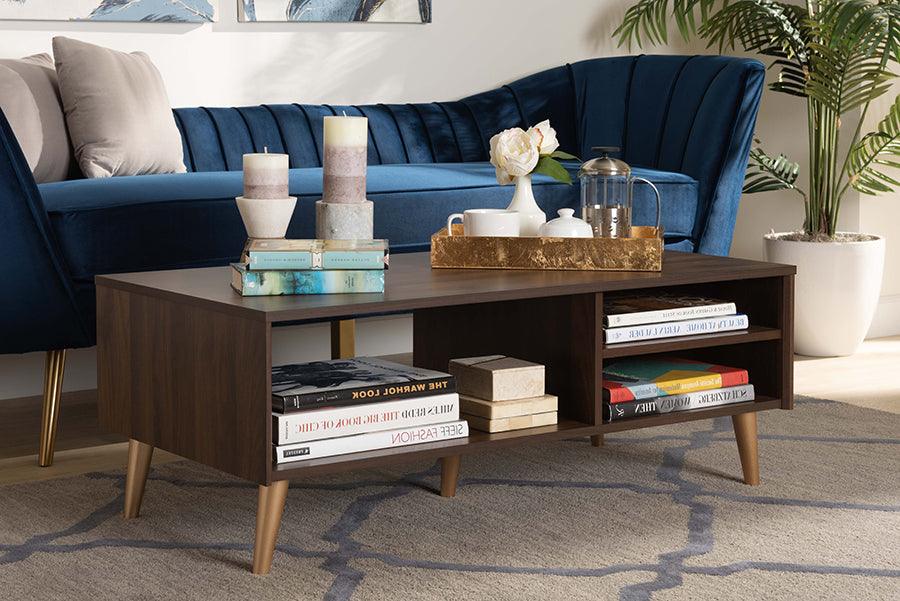 Wholesale Interiors Coffee Tables - Landen Coffee Table Brown & Gold
