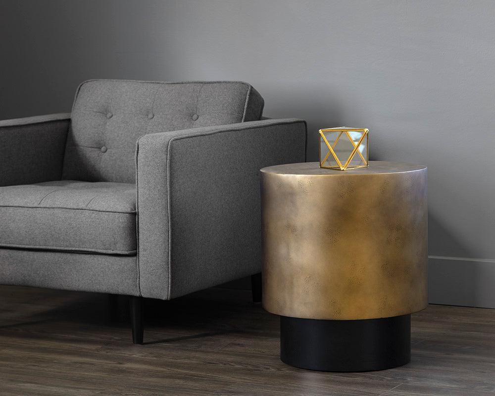 SUNPAN Side & End Tables - Bernaby End Table Antique Brass Gold