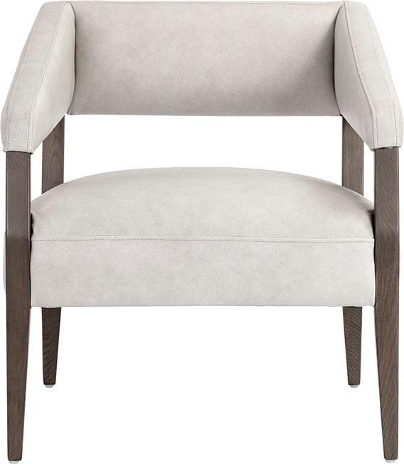 SUNPAN Accent Chairs - Carlyle Lounge Chair Saloon Light Gray Leather