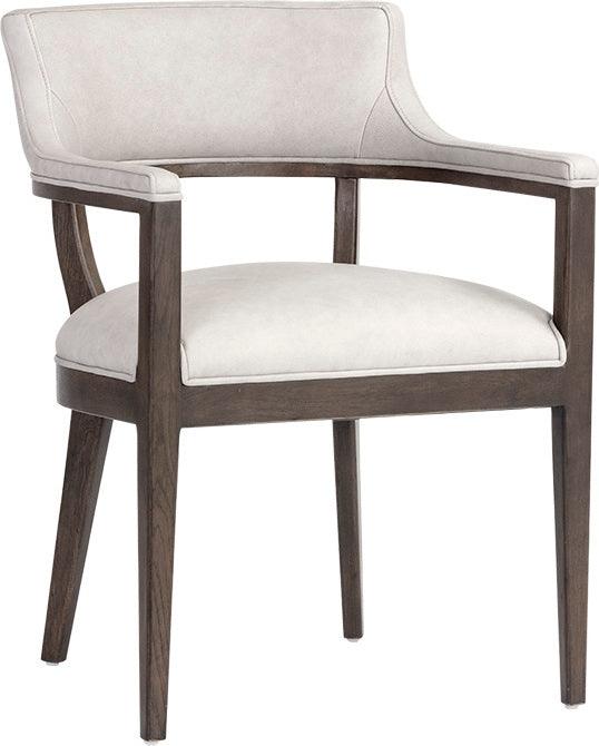 SUNPAN Dining Chairs - Brylea Dining Armchair - Saloon Light Grey Leather