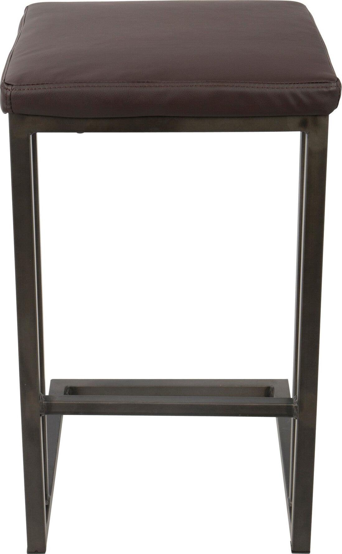 Lumisource Barstools - Roman Counter Stool Antique & Espresso (Set of 2)