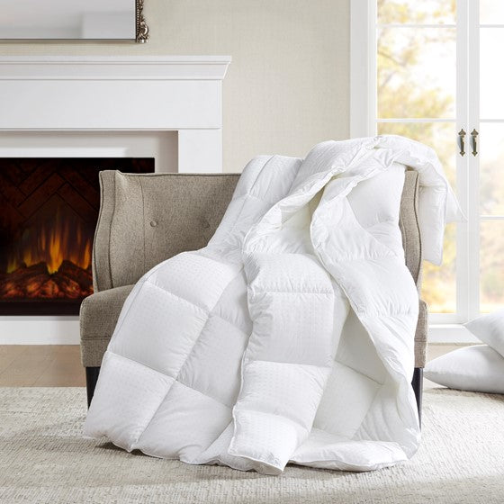 Olliix.com Comforters & Blankets - Dobby Cotton Down Alternative Comforter White Cal King