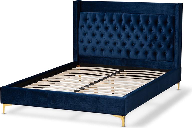 Wholesale Interiors Beds - Valery King Bed Navy