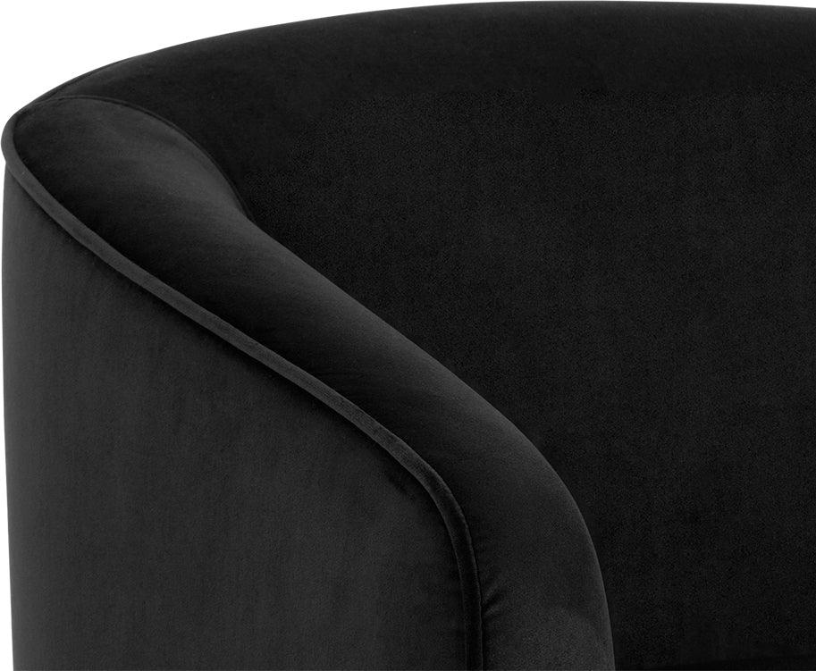 SUNPAN Accent Chairs - Hazel Swivel Lounge Chair Gold Black Sky