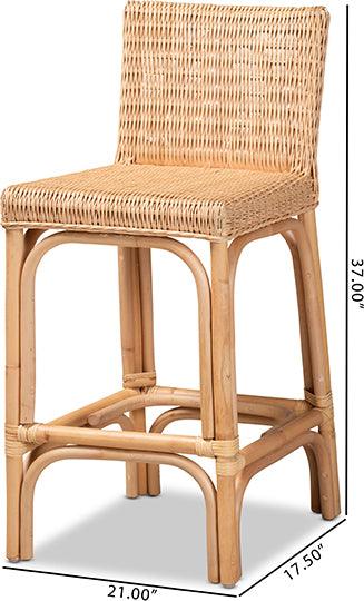 Wholesale Interiors Barstools - Athena Natural Finished Rattan Counter Stool