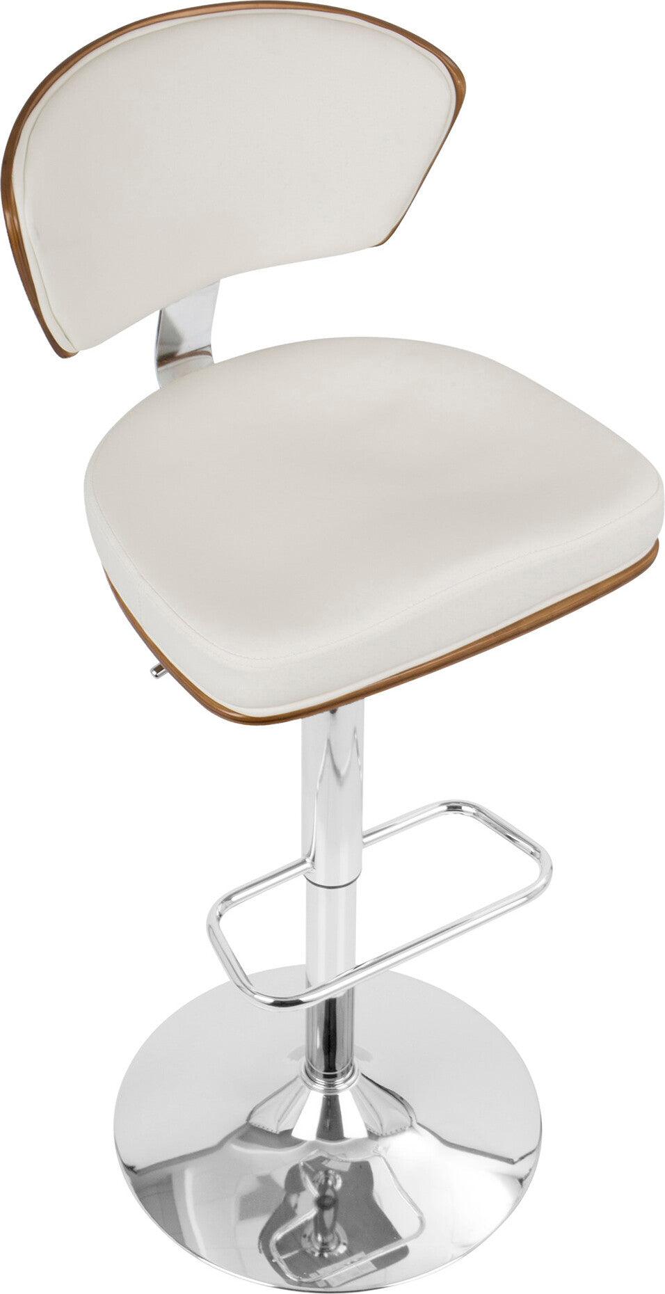 Lumisource Barstools - Ravinia Barstool Walnut & White
