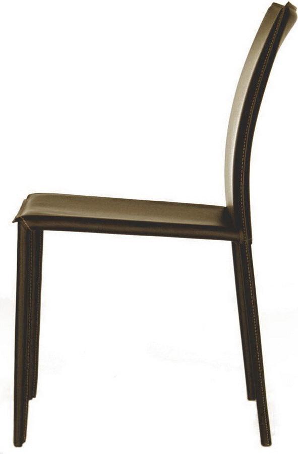 Wholesale Interiors Dining Chairs - Rockford Modern And Contemporary Taupe Bonded Leather Upholstered Dining Chair (Set Of 2)
