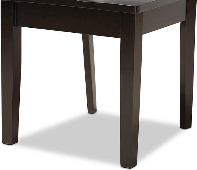 Wholesale Interiors Dining Chairs - Gervais Modern and Contemporary Transitional Dark Brown Finished Wood 2-Piece Dining Chair Set