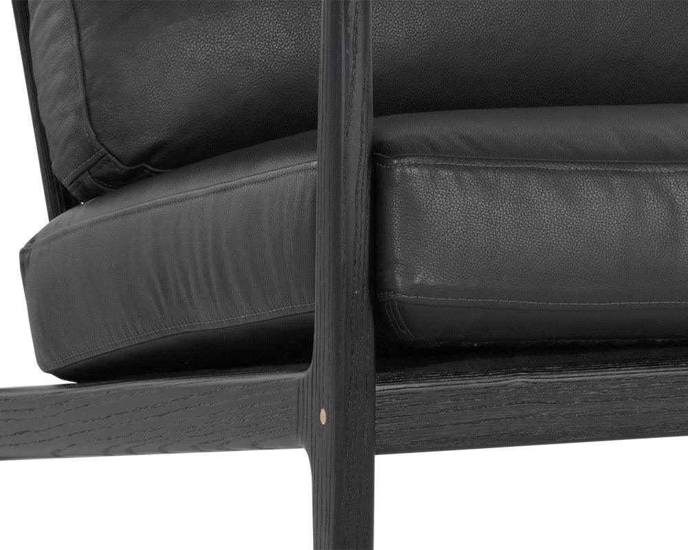 SUNPAN Accent Chairs - Gilmore Lounge Chair Black Leather