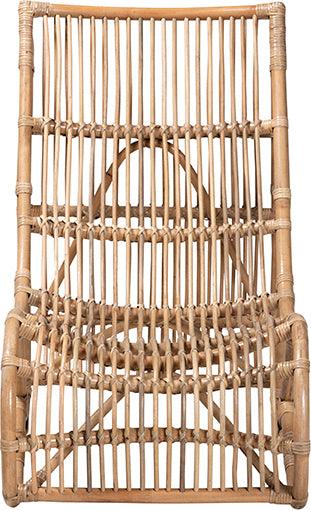 Wholesale Interiors Accent Chairs - Genera Modern Bohemian Natural Rattan Lounge Chair