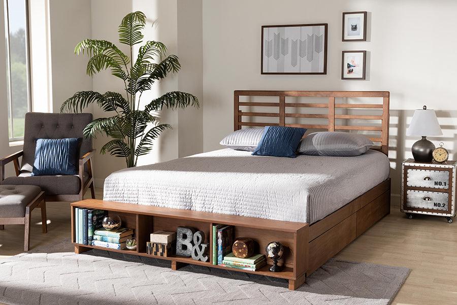 Wholesale Interiors Beds - Milana King Storage Bed Ash Walnut