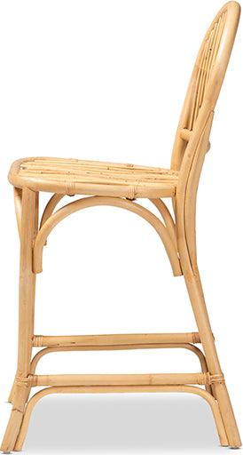 Wholesale Interiors Barstools - Wina Modern Bohemian Natural Brown Rattan Counter Stool
