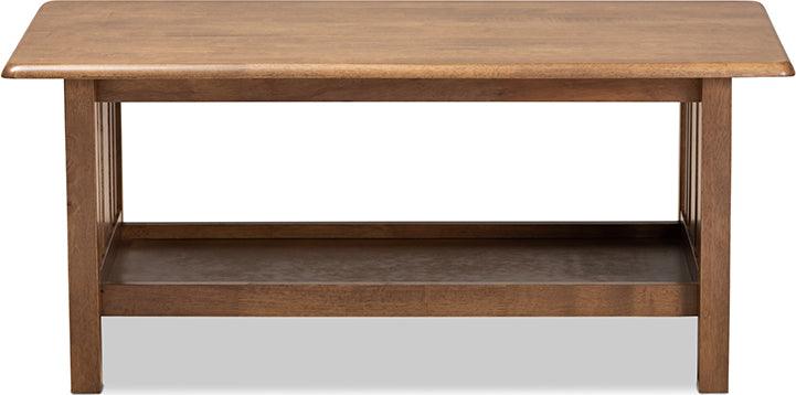 Wholesale Interiors Coffee Tables - Rylie Walnut Brown Finished Rectangular Wood Coffee Table