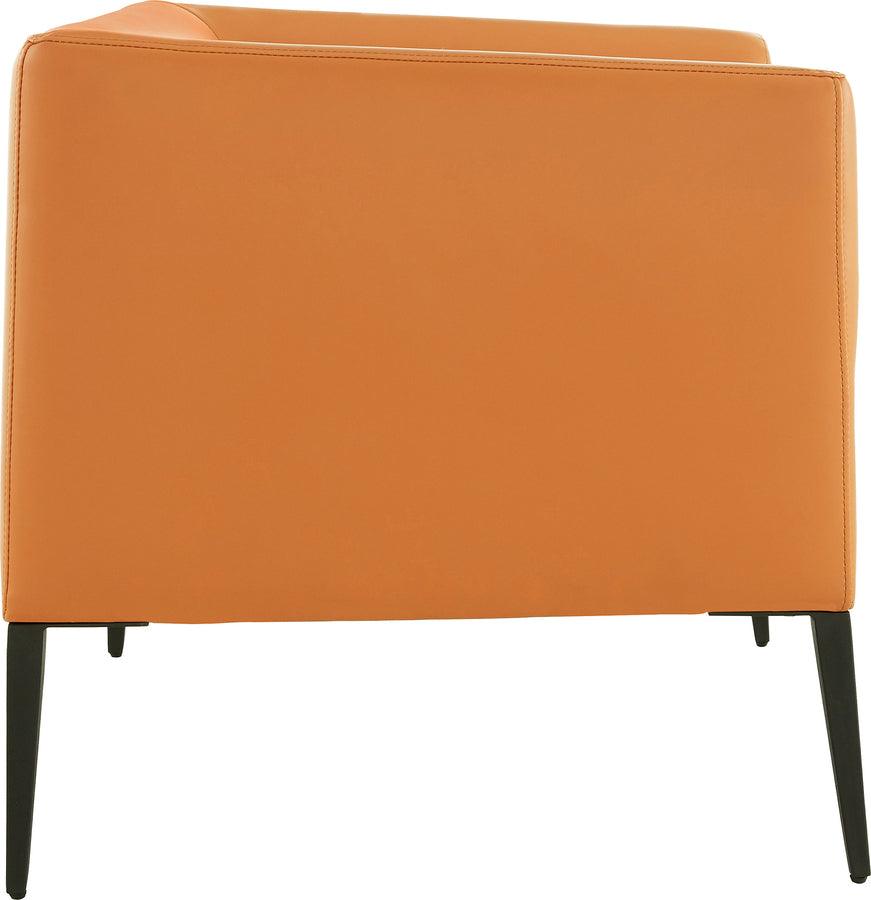 Euro Style Accent Chairs - Matias Lounge Chair in Cognac with Matte Black Legs