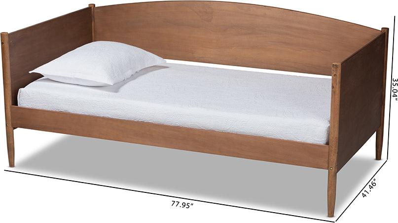 Wholesale Interiors Daybeds - Veles Mid-Century Modern Ash Wanut Finished Wood Daybed