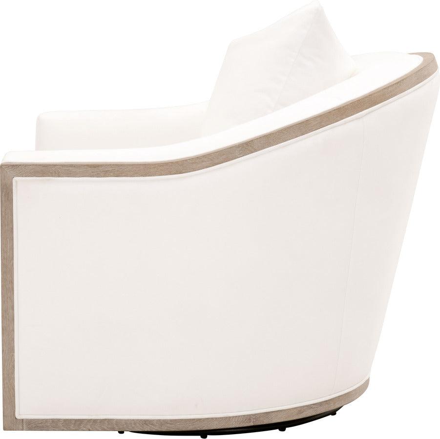 Essentials For Living Accent Chairs - Paxton Swivel Club Chair Natural Gray
