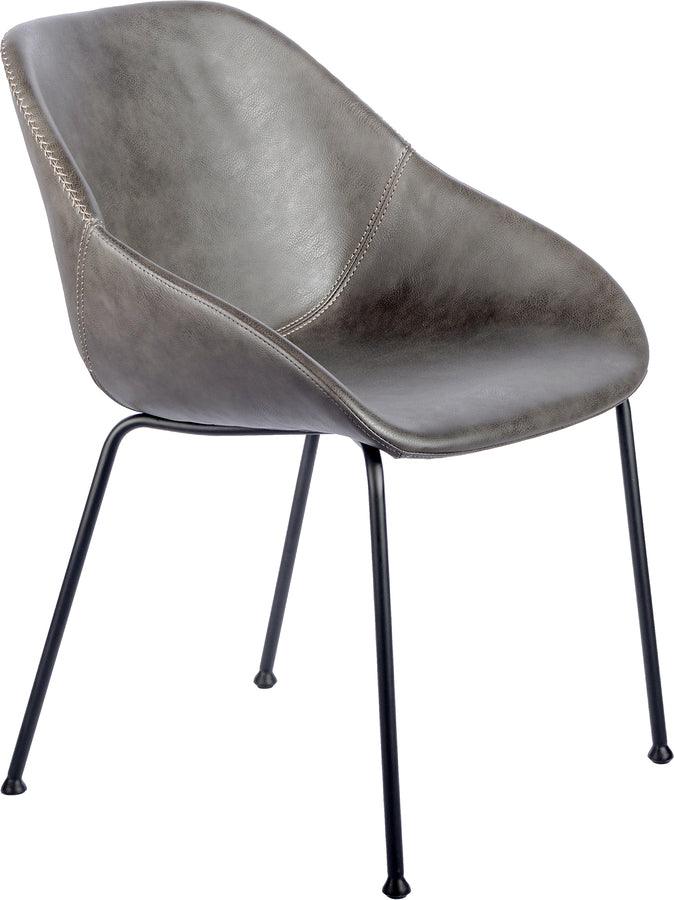 Euro Style Dining Chairs - Corinna Side Chair in Dark Gray - Set of 2