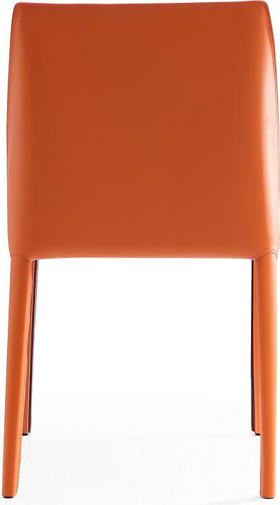 Manhattan Comfort Dining Chairs - Paris Coral Saddle Leather Dining Chair (Set of 4)