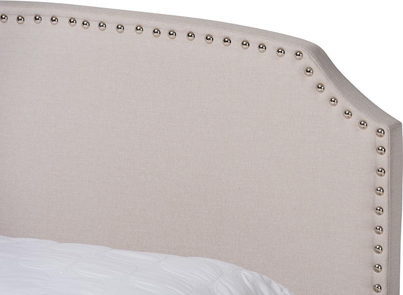 Wholesale Interiors Beds - Larese Beige Fabric Upholstered 2-Drawer Queen Size Platform Storage Bed