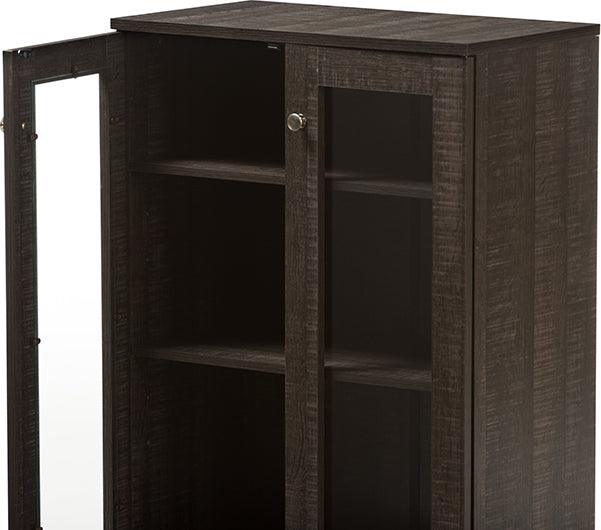Wholesale Interiors Buffets & Cabinets - Mason Contemporary Dark Brown Multipurpose Storage Cabinet Sideboard