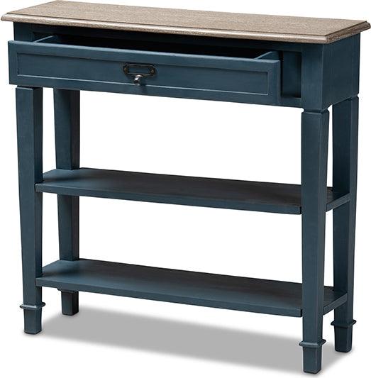 Wholesale Interiors Consoles - Dauphine French Provincial Blue Spruce Fiinished Wood Accent Console Table