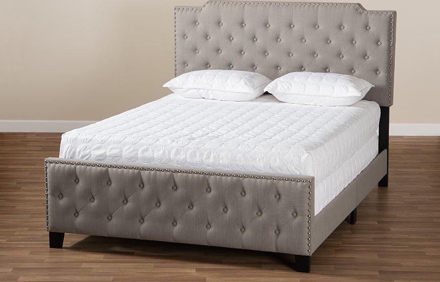Wholesale Interiors Beds - Marion King Bed Gray & Black