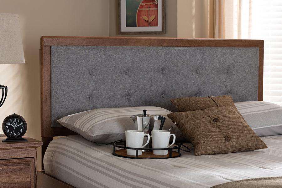 Wholesale Interiors Headboards - Sarine Queen Headboard Gray & Walnut