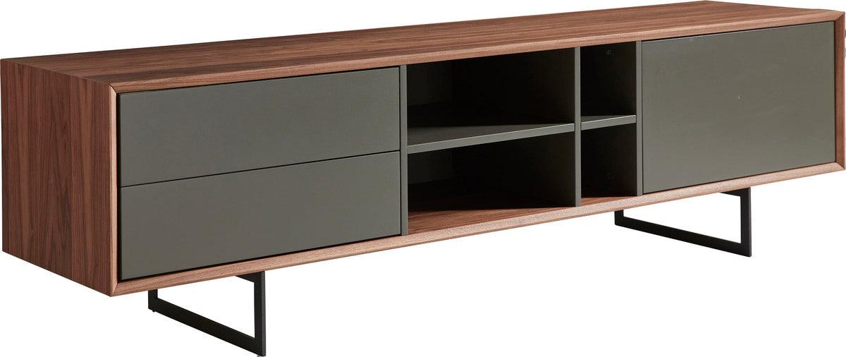 Euro Style TV & Media Units - Anderson 71" Media Stand Walnut & Dark Gray