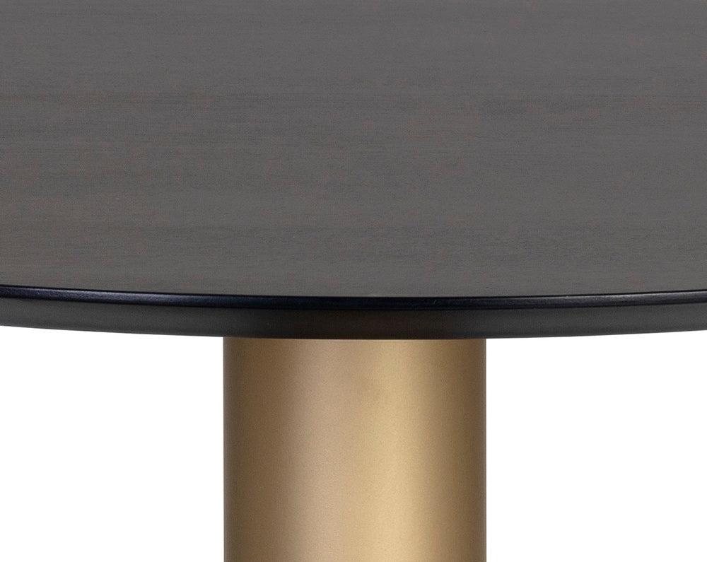 SUNPAN Dining Tables - Monaco Dining Table - Gold - Grey Marble / Charcoal Grey - 48" Gray