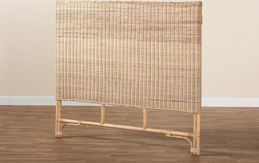 Wholesale Interiors Headboards - Cantara Modern Bohemian Natural Rattan Queen Size Standalone Headboard