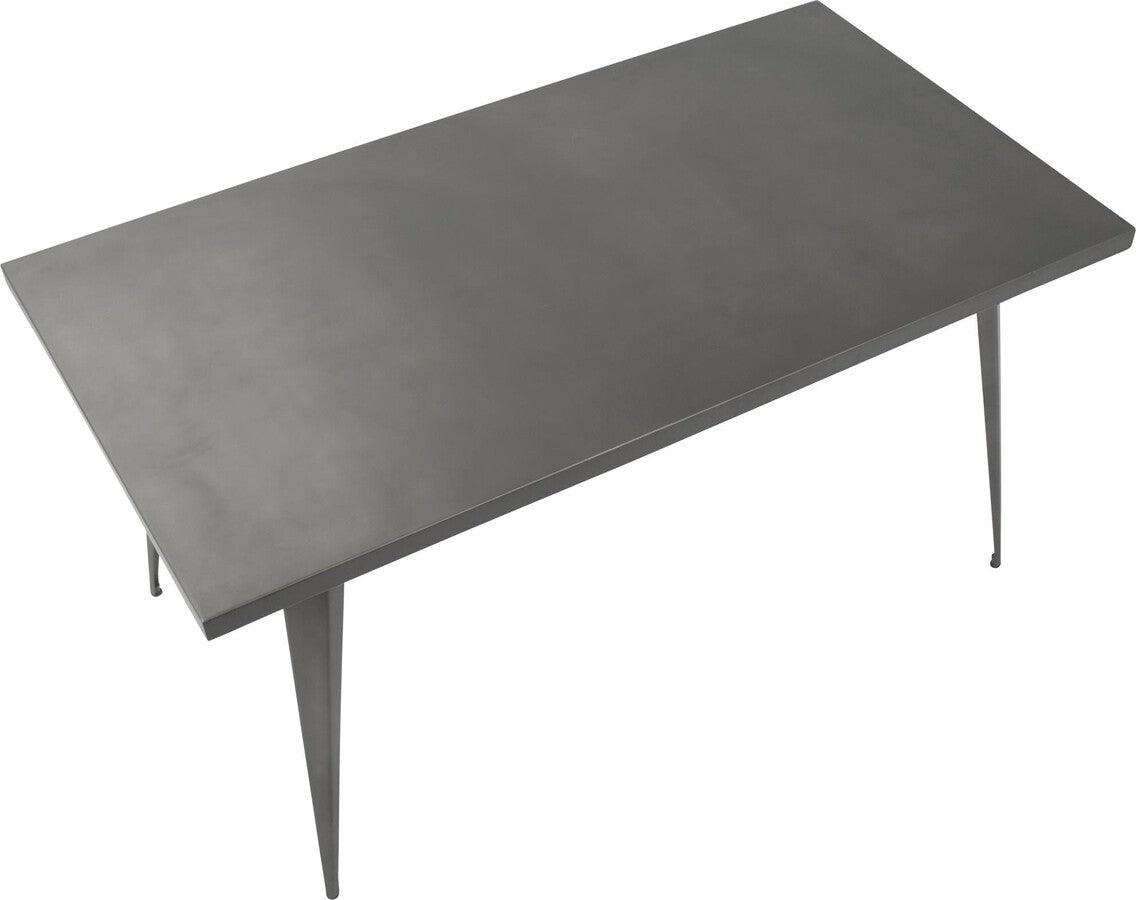 Lumisource Dining Tables - Austin Industrial Dining Table in Matte Grey