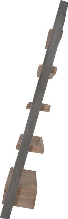 Essentials For Living Bookcases & Display Units - Library Bookshelf Smoke Gray & Gray Steel