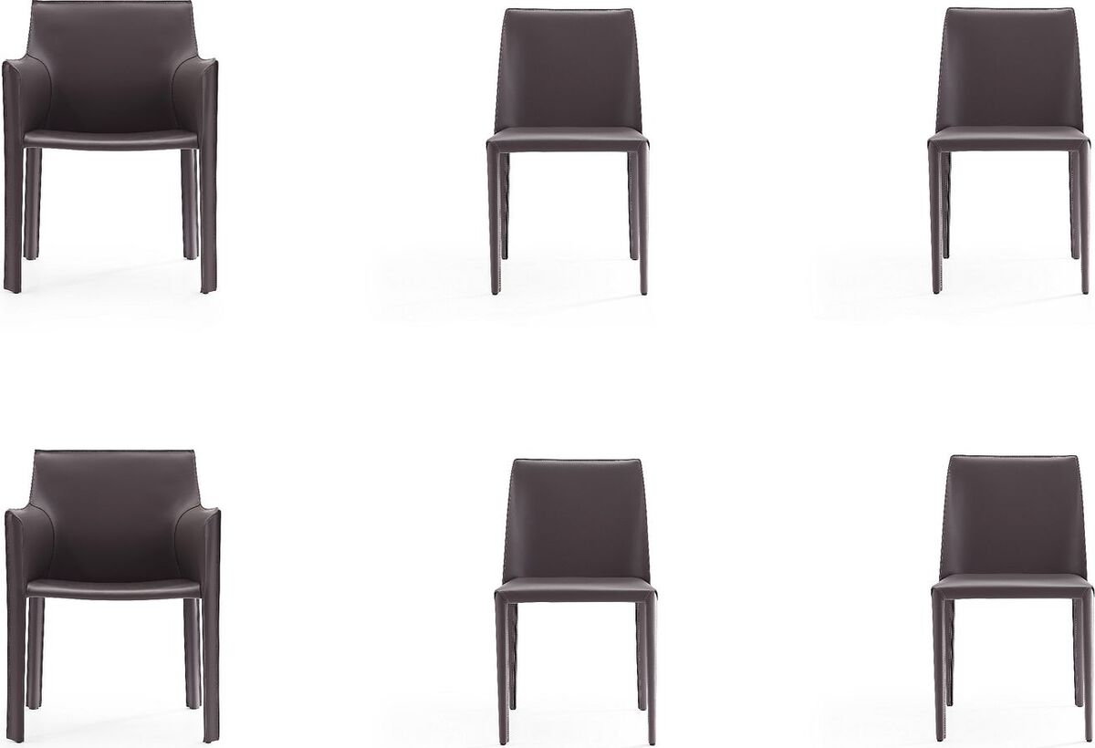 Manhattan Comfort Dining Sets - Paris Grey Dining Chairs (Set of 6)