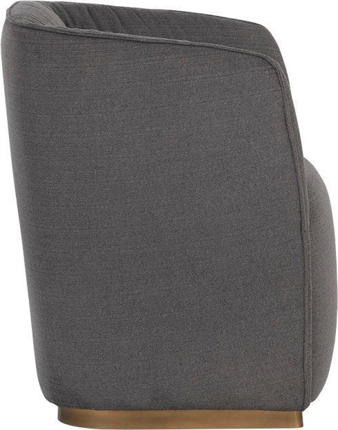 SUNPAN Dining Chairs - Vain Wheeled Dining Armchair - Zenith Graphite Grey