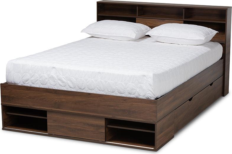Wholesale Interiors Beds - Tristan Queen Storage Bed Dark Brown