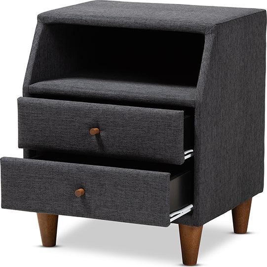 Wholesale Interiors Nightstands & Side Tables - Claverie Nightstand Charcoal