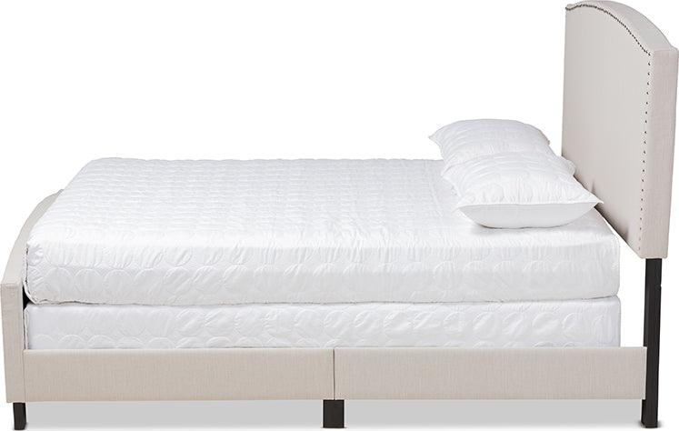 Wholesale Interiors Beds - Morgan Queen Bed Beige & Black