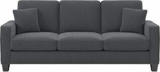 Bush Business Furniture Sofas & Couches - 85W Sofa Dark Gray Microsuede Fabric