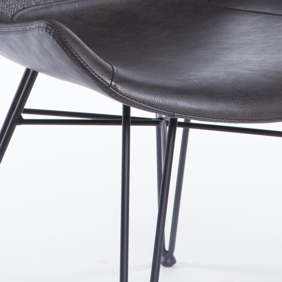 Euro Style Dining Chairs - Alisa Side Chair in Dark Gray - Set of 2