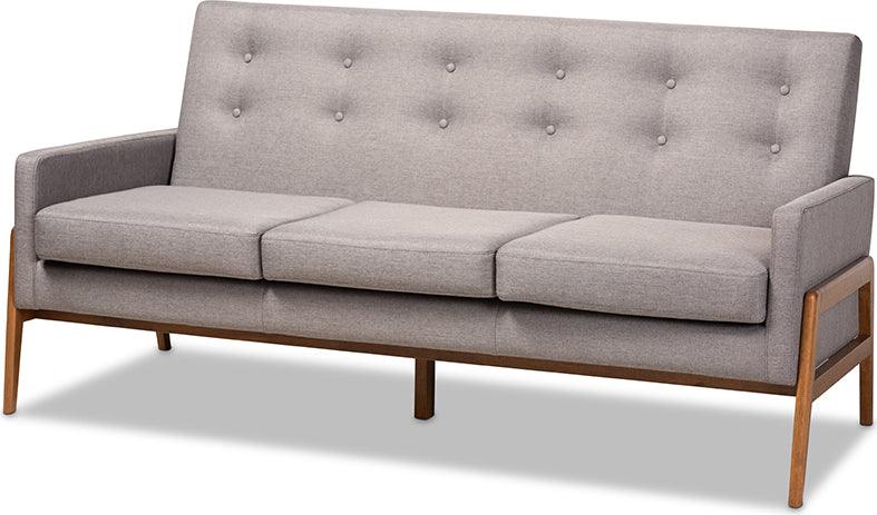 Wholesale Interiors Sofas & Couches - Perris Sofa Light Gray & Walnut