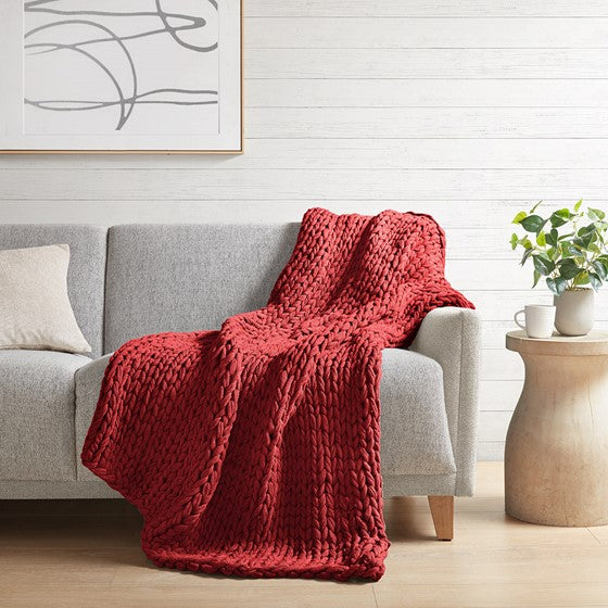 Olliix.com Pillows & Throws - Handmade Throw Red