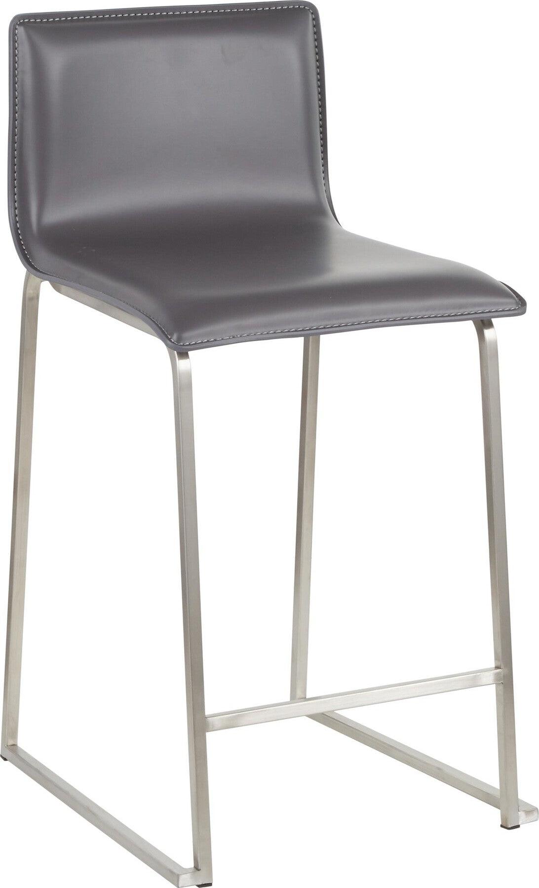 Lumisource Barstools - Mara Counter Stool & Gray (Set of 2)